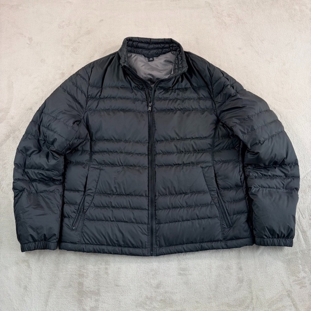 BOSS Hugo Boss Down Fill Puffer Jacket in Black Men 46R Full Zip Pockets DWR